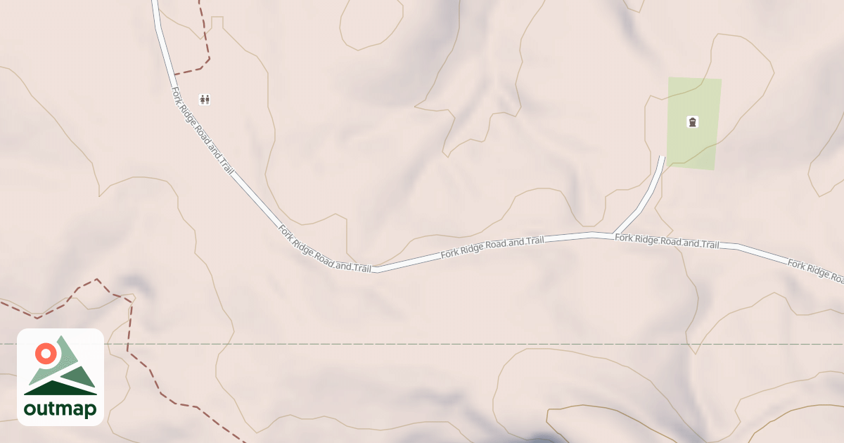 Map of Fork Ridge Road And Trail (Segment B)