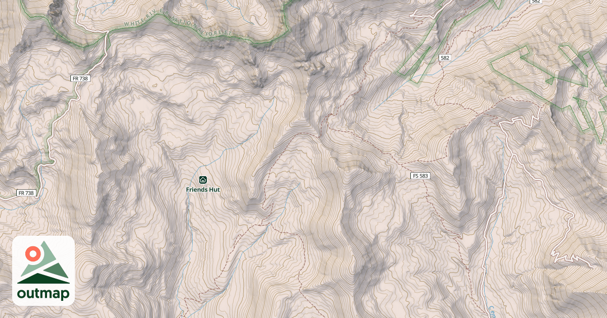 Map of Brush Creek