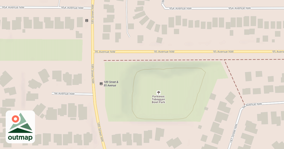 Map of Parkwest Toboggan Bowl