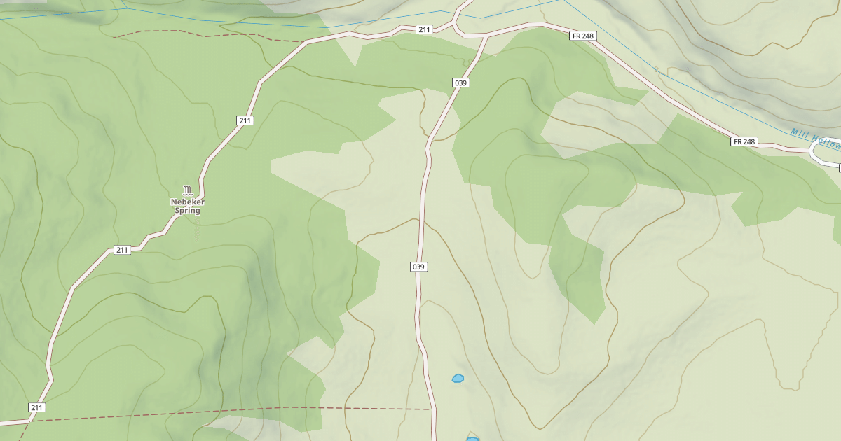 Map preview of NEBEKER SPRING