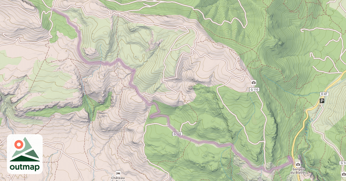 Map of Piste de Colle Rousse