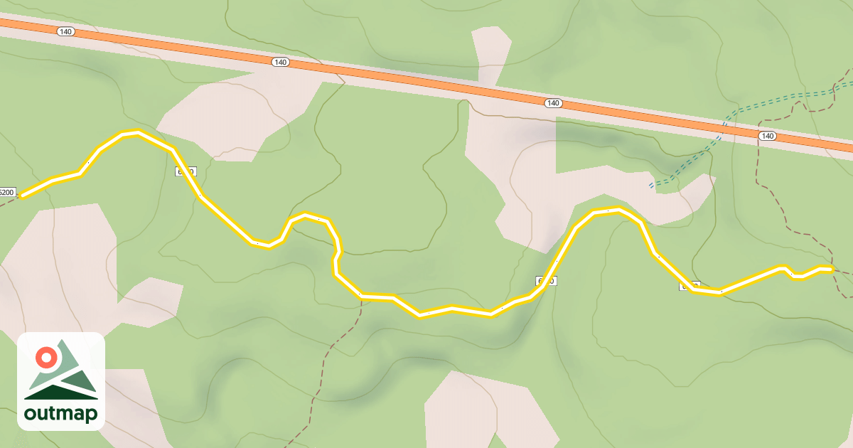 Map of High Lakes Trail #6200