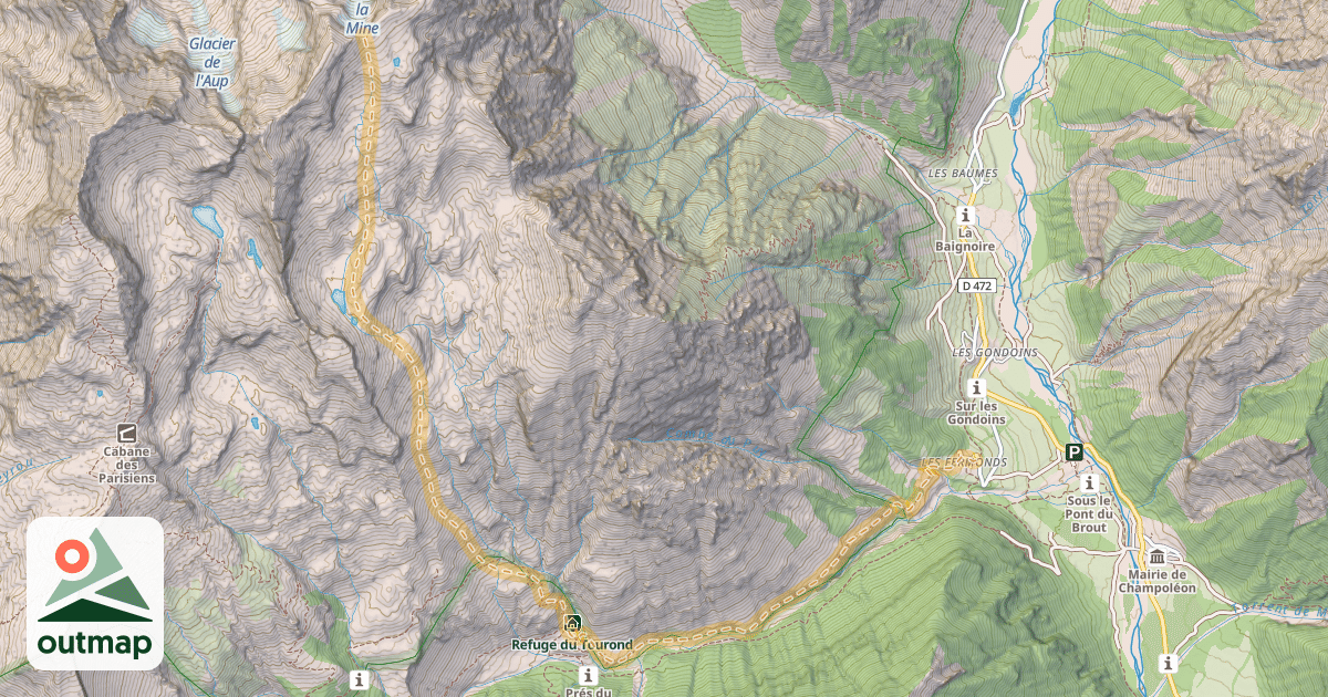 Map of Col de Mourre-la-Mine — Les Fermonds