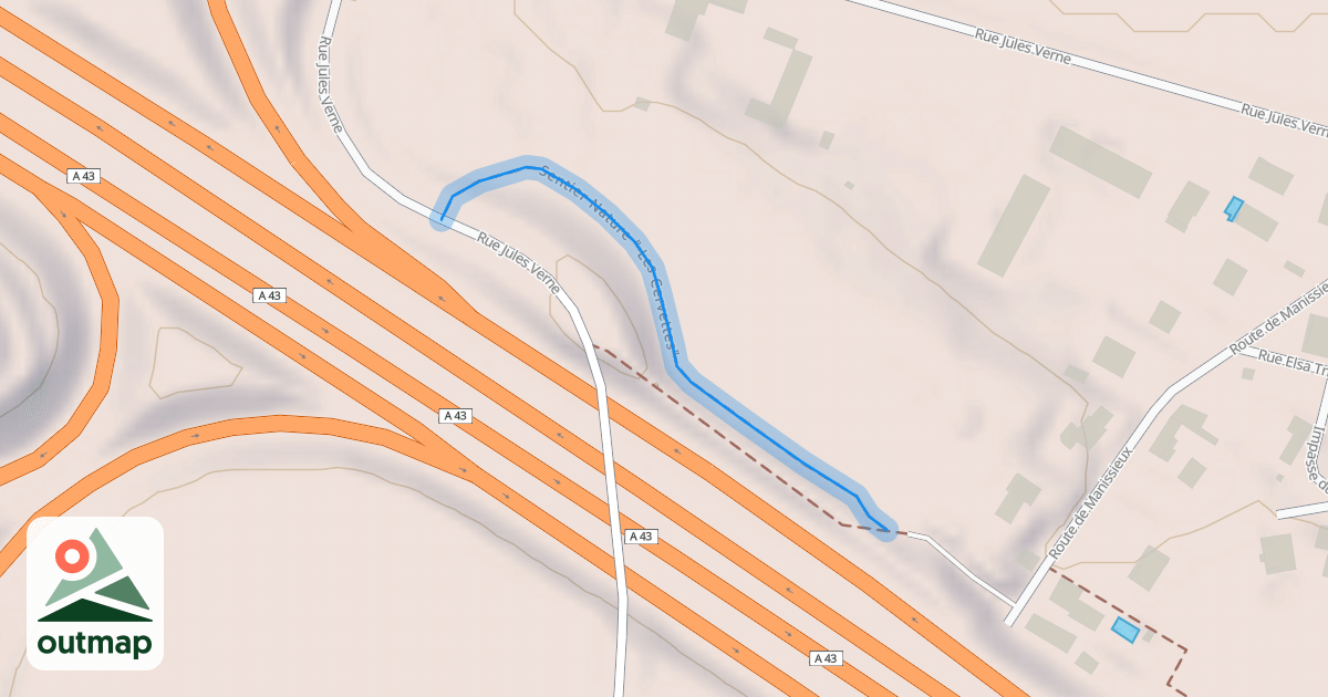 Map of Sentier Nature " Les Cervettes"