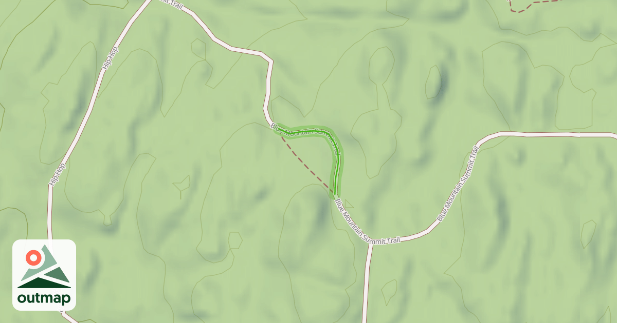 Map of Blue Mountain Summit Trail