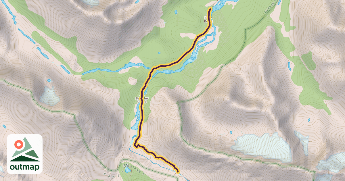 Map of Brazeau River trail