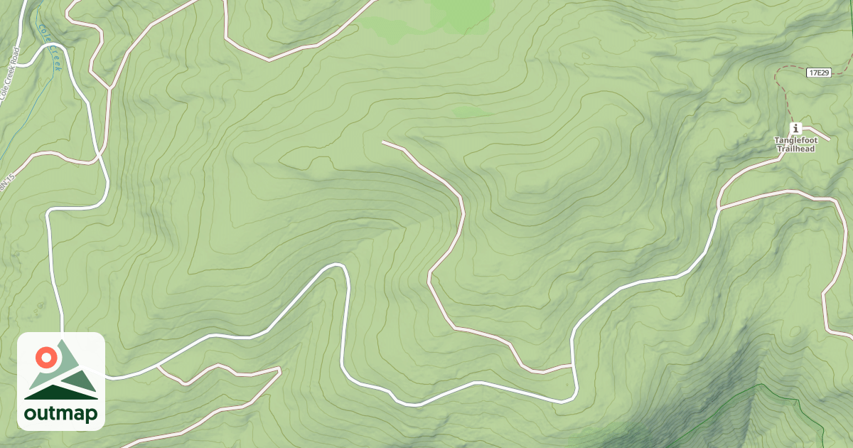 Map of TANGLEFOOT CANYON
