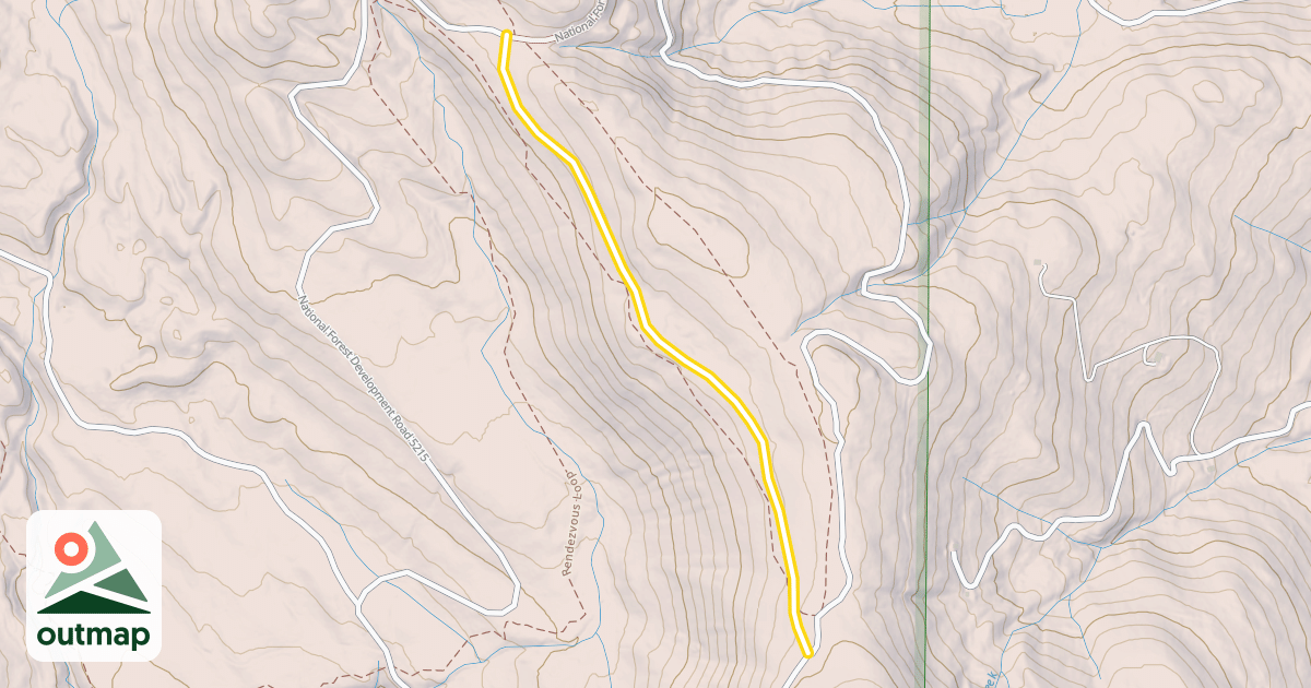 Map of National Forest Development Road 160