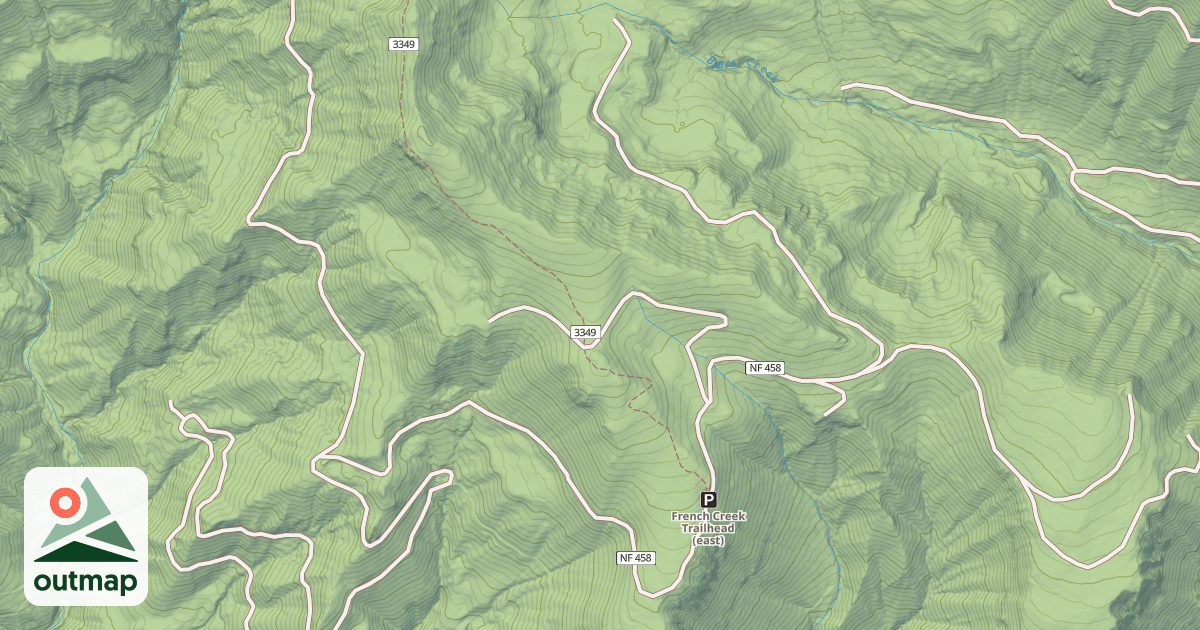 Map of BYARS PEAK ROAD