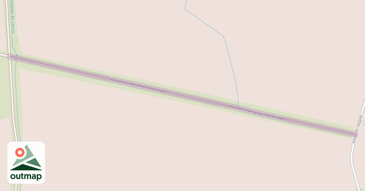 Map of Ancienne voie ferrée Tarbes Agen