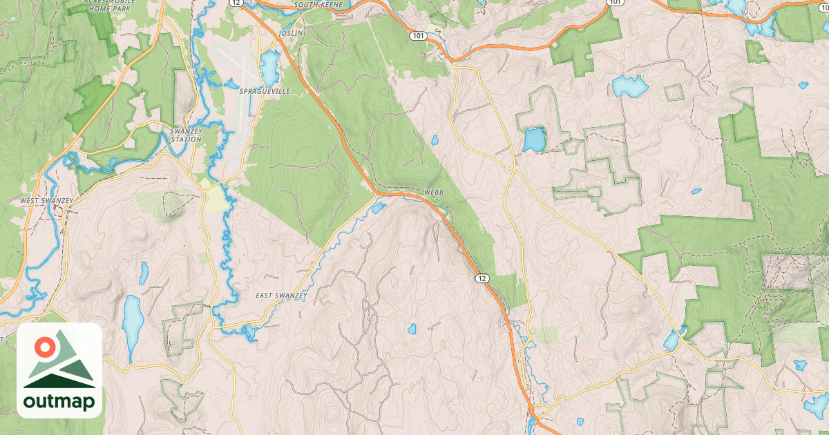 Map of Cheshire Rec. Rail Trail