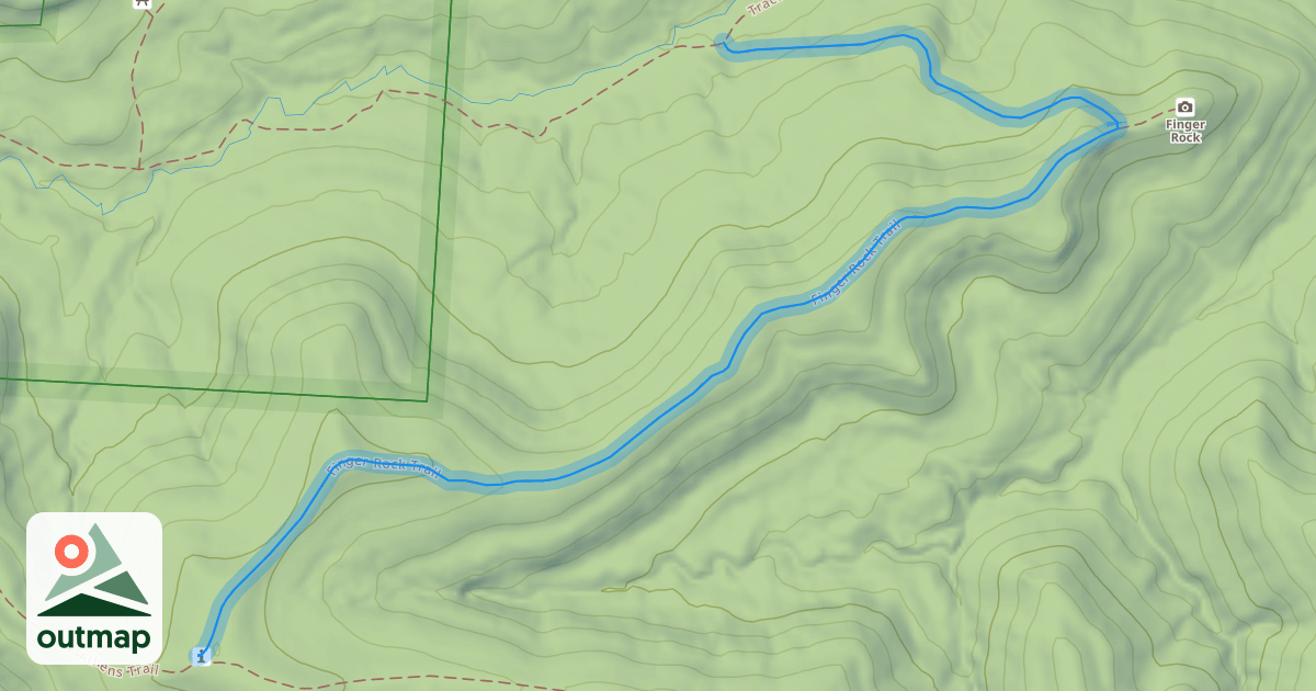 Map of Finger Rock Trail