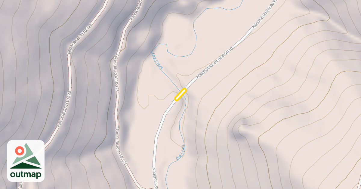 Map of National Forest Road 4110