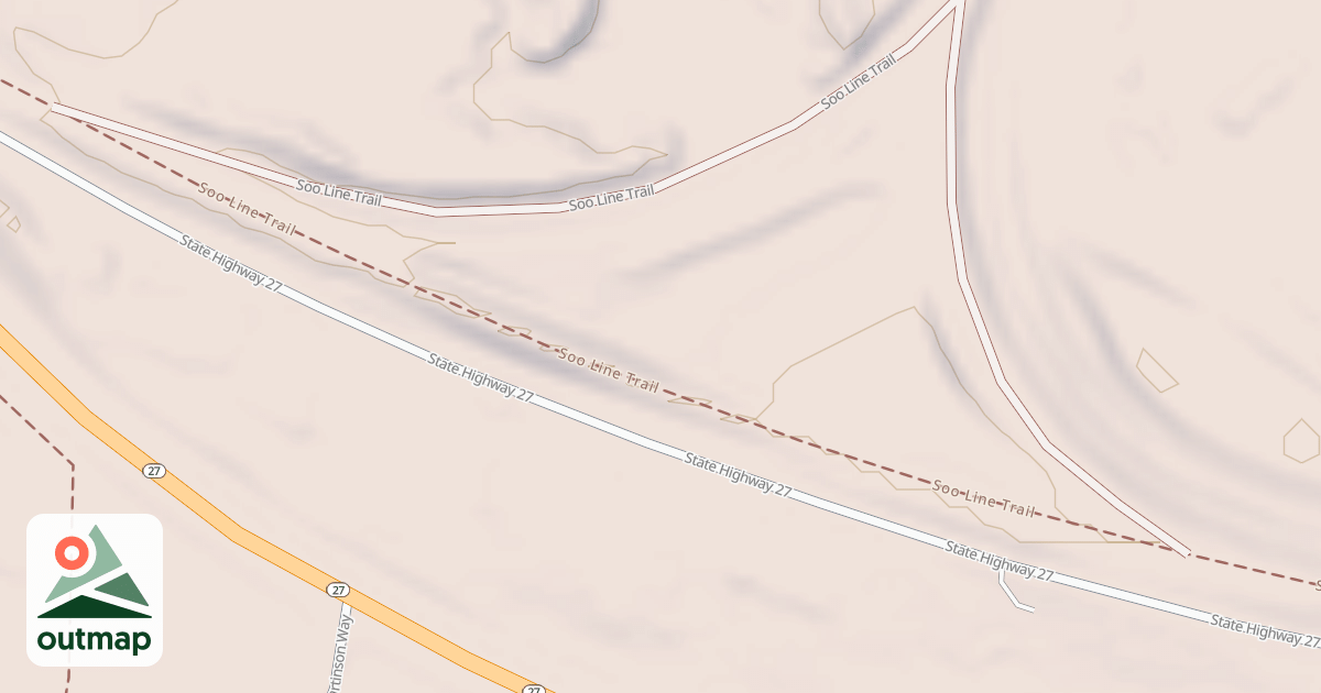 Map of Soo Line South: Carlton