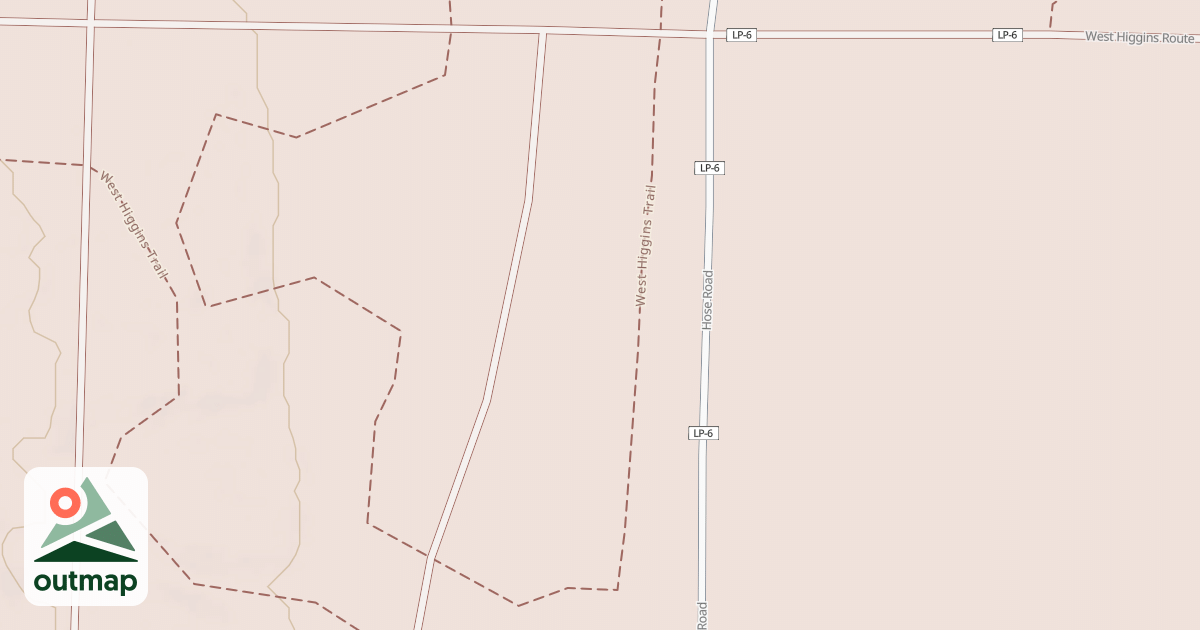 Map of West Higgins Trail