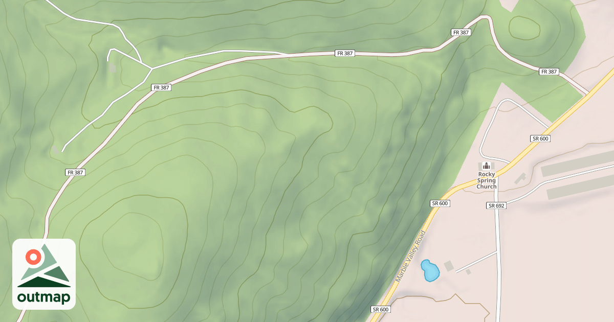 Map of WALKER MTN