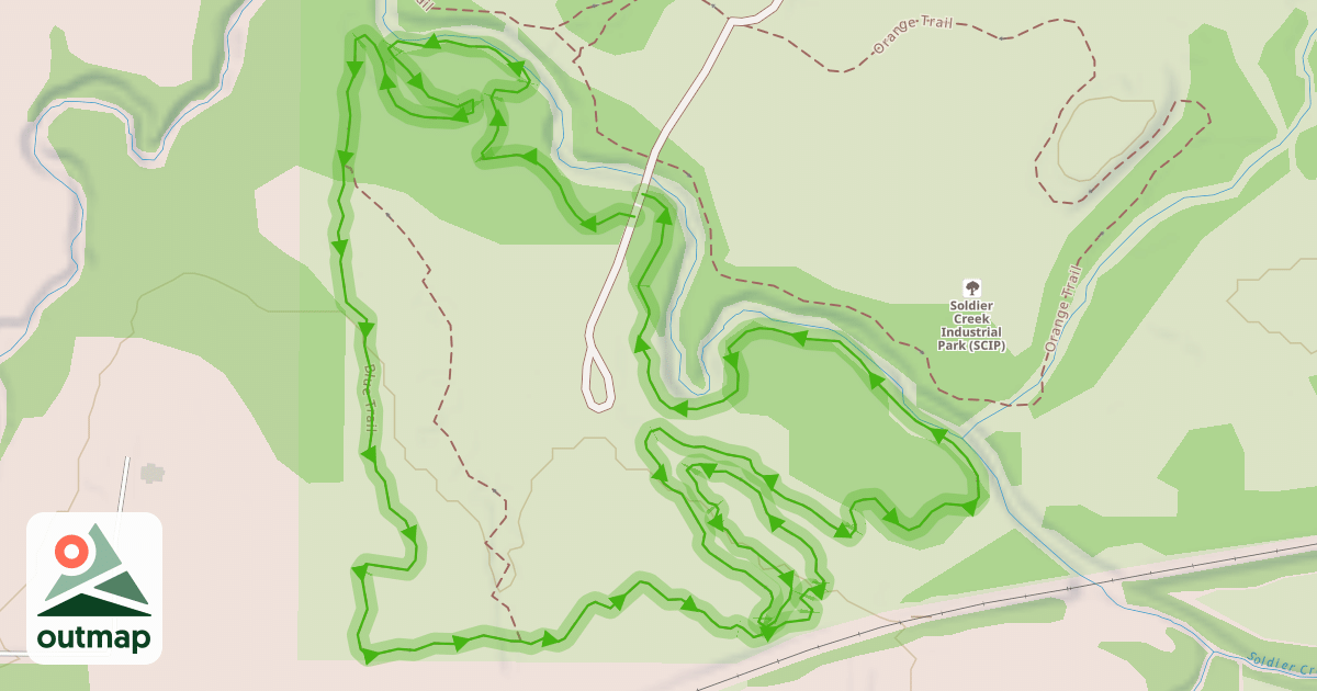 Map of Blue Trail in Oklahoma