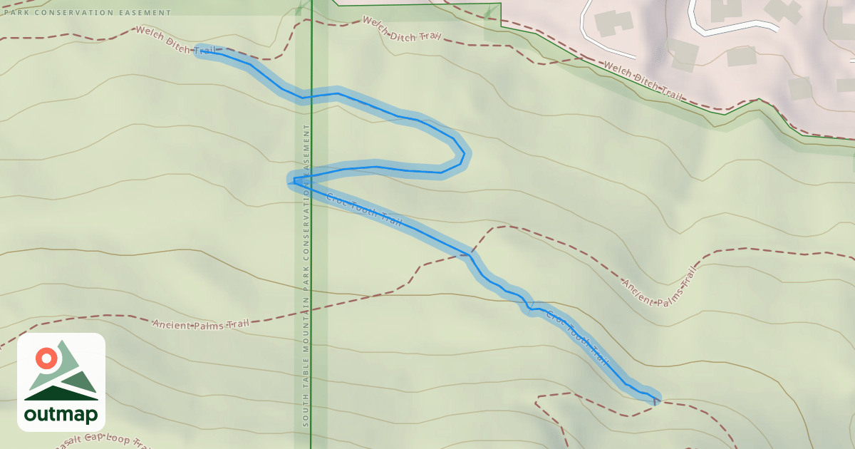 Map of Croc Tooth Trail