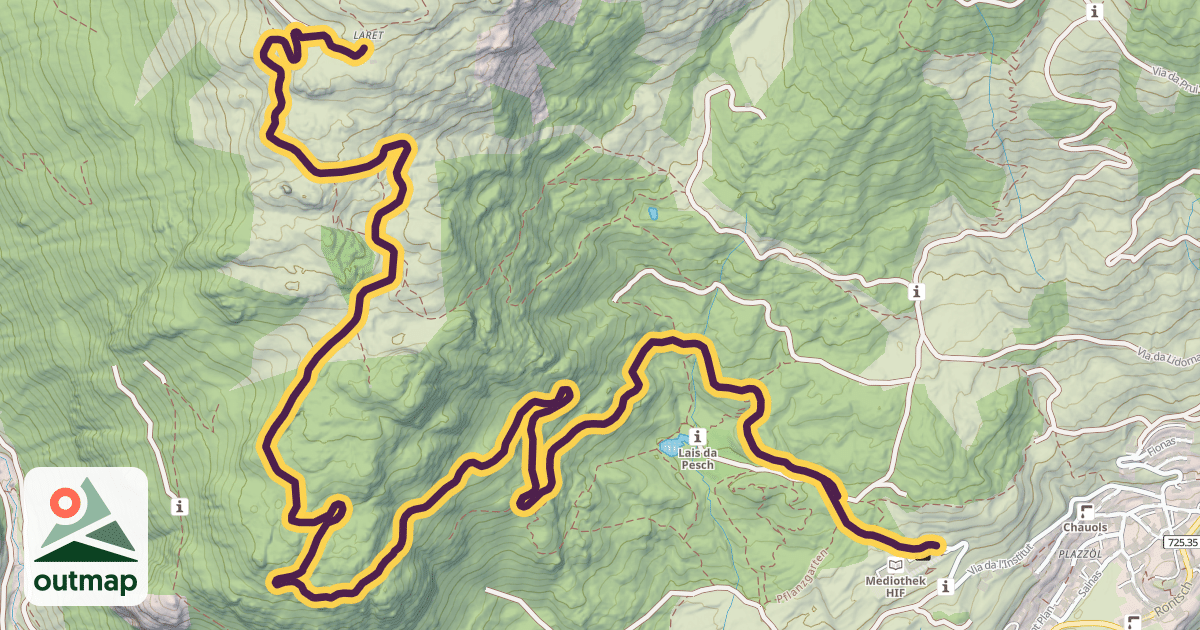 Map of Via d'Alp Laret