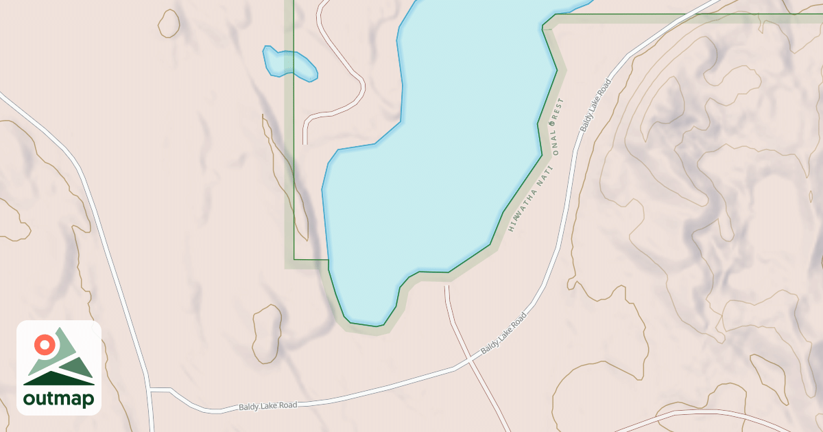 Map of BALDY LAKE