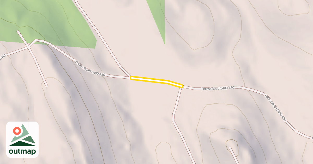 Map of Forest Road 5400-430