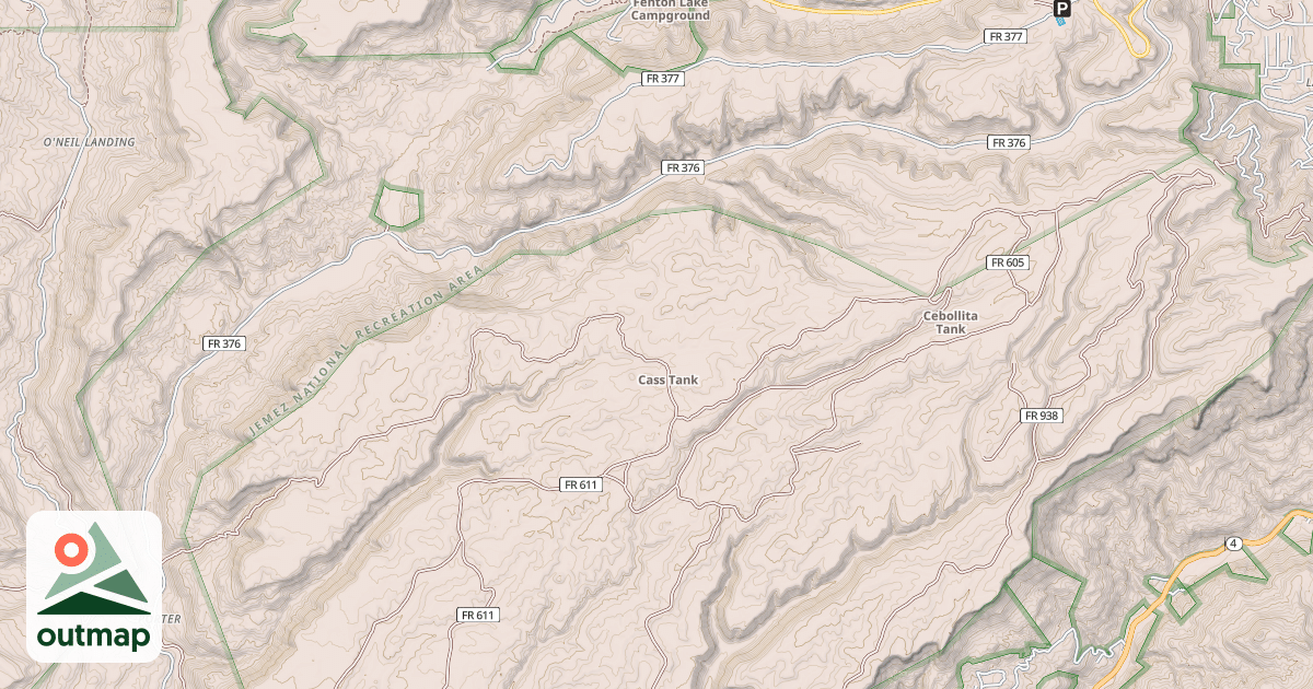 Map of LAKE FORK CANYON