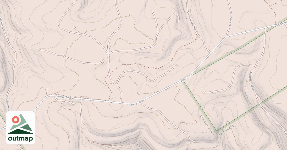 Map of Beech Creek Snowmobile Trails