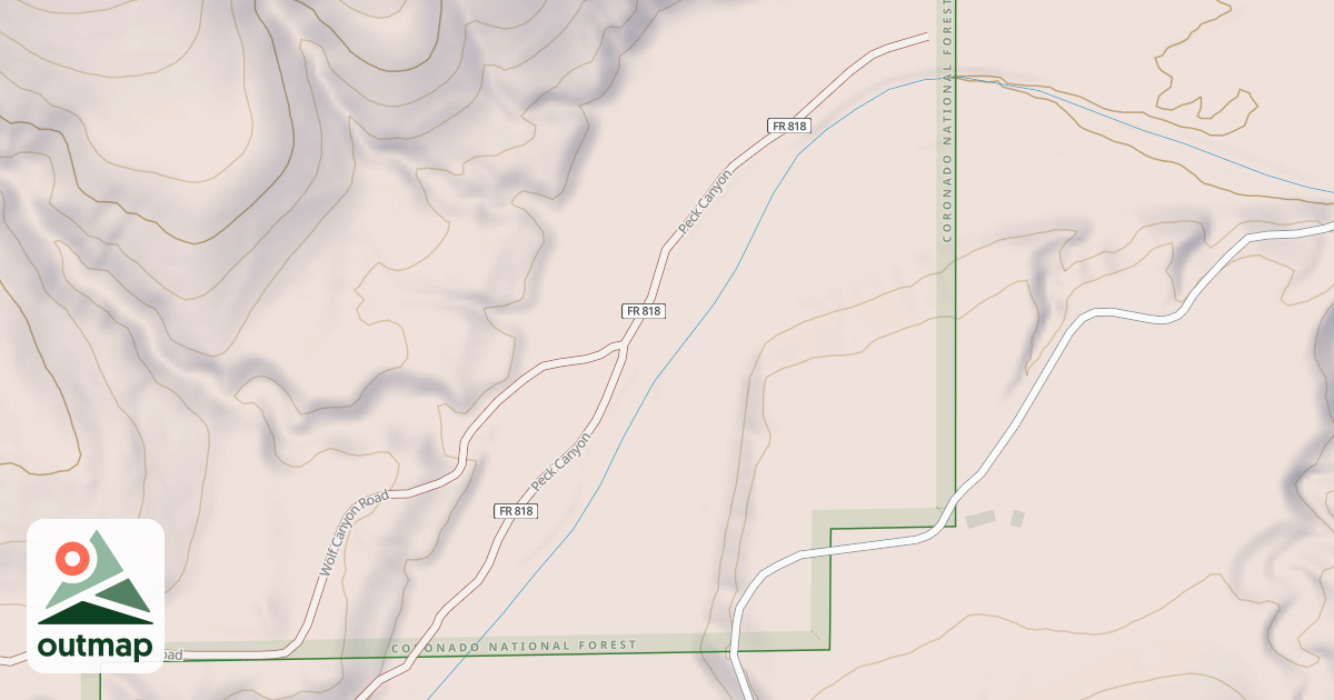 Map of PECK CANYON