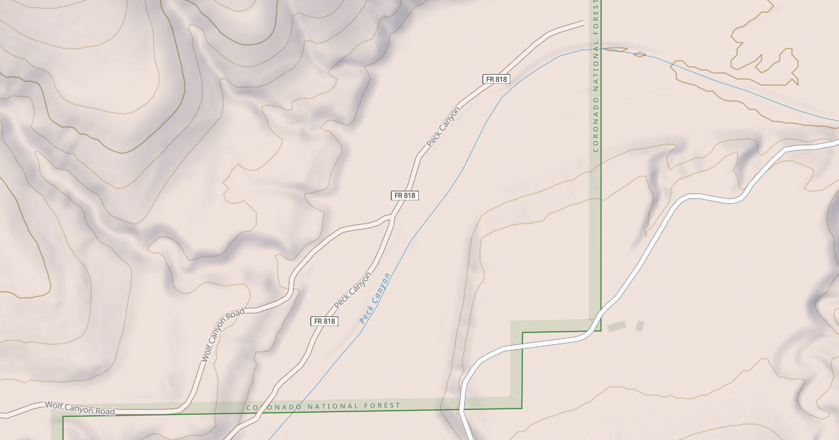 Map preview of PECK CANYON