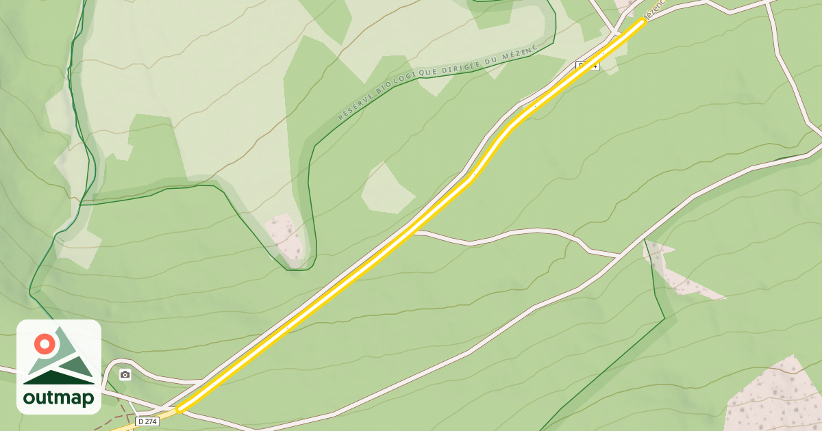 Map of Route du Mézenc