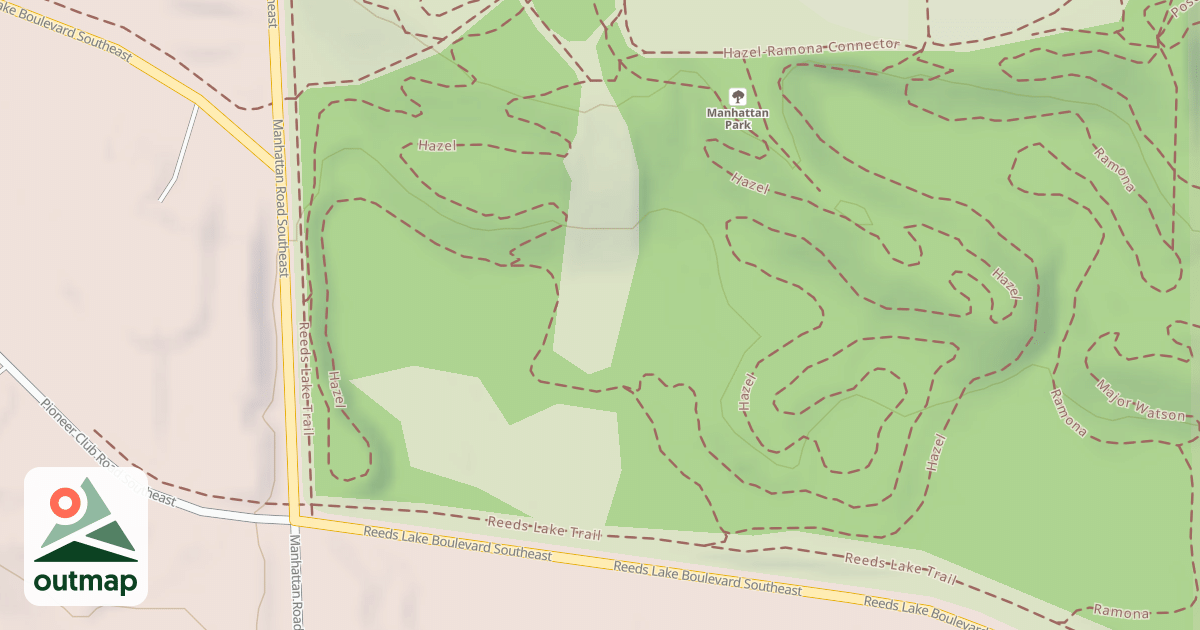 Map of Manhattan Park Sledding Hill