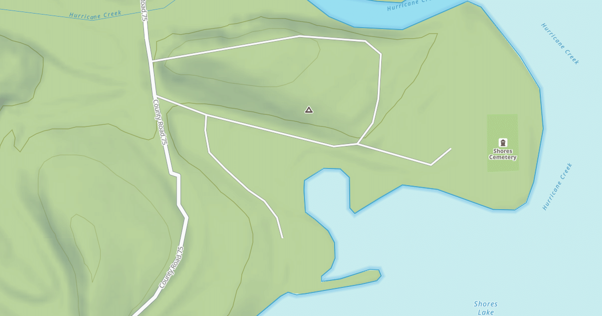 Map preview of SHORES LAKE BOAT RAMP