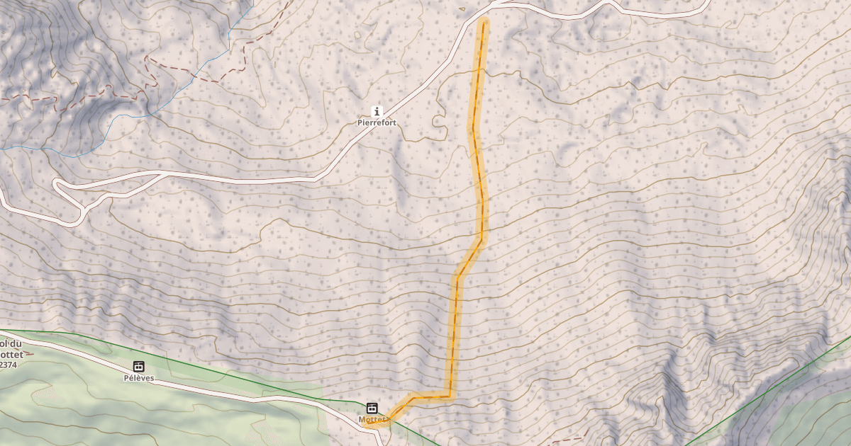 Map preview of Free Ride du Mottet