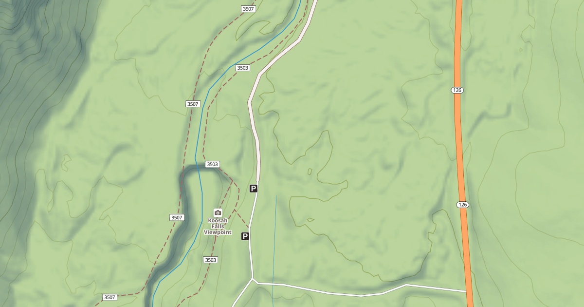 Map preview of KOOSAH FALLS