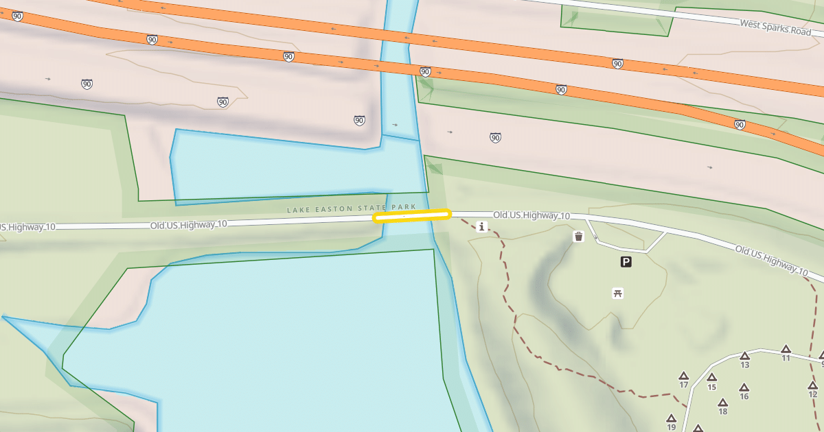 Map preview of Old US Highway 10
