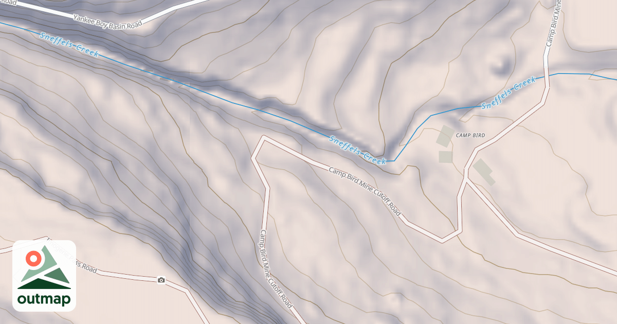 Map of CAMP BIRD MINE CUTOFF