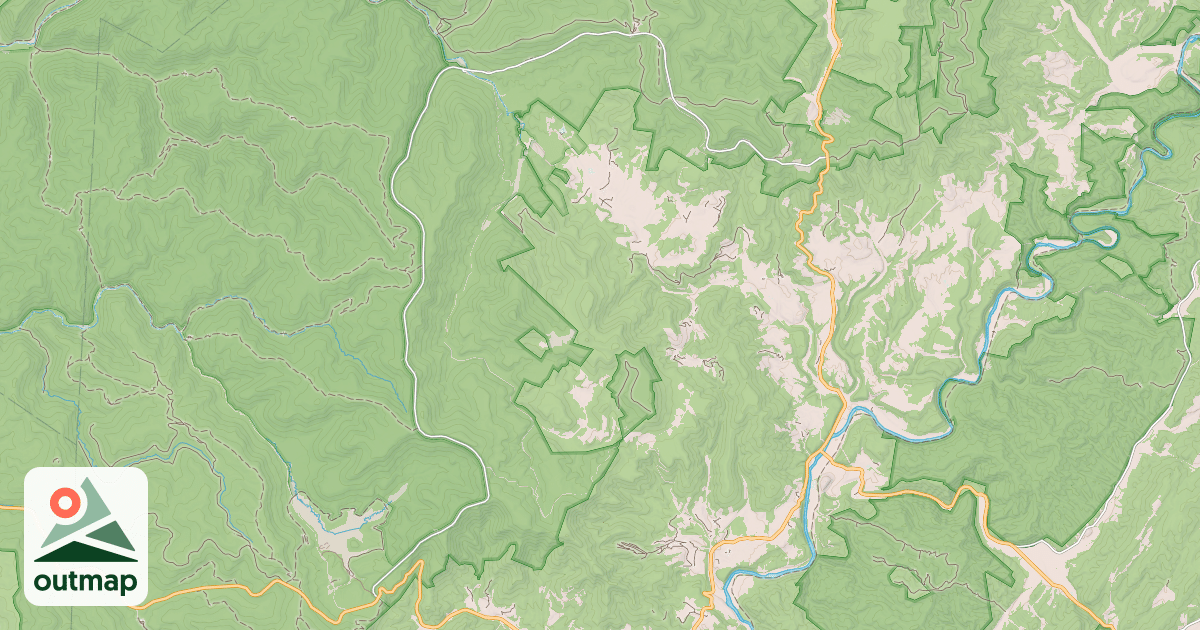 Map of HIGHLAND SCENIC HIGHWAY