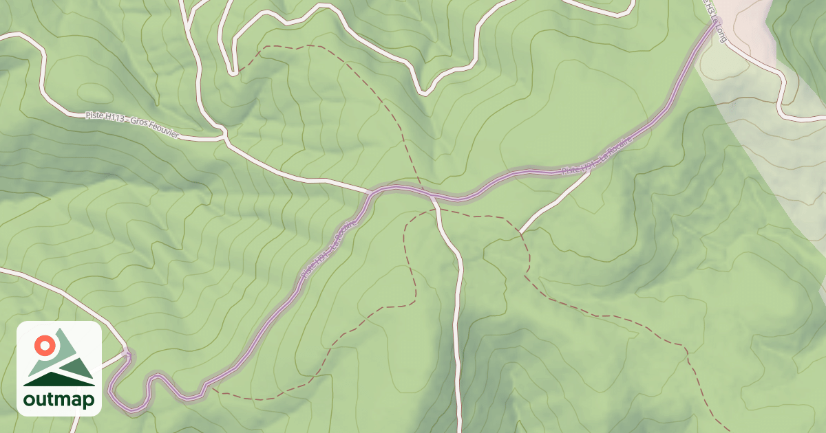 Map of Piste H91 - La Rocaire