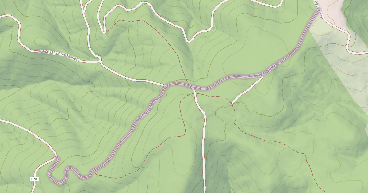 Map preview of Piste H91 - La Rocaire