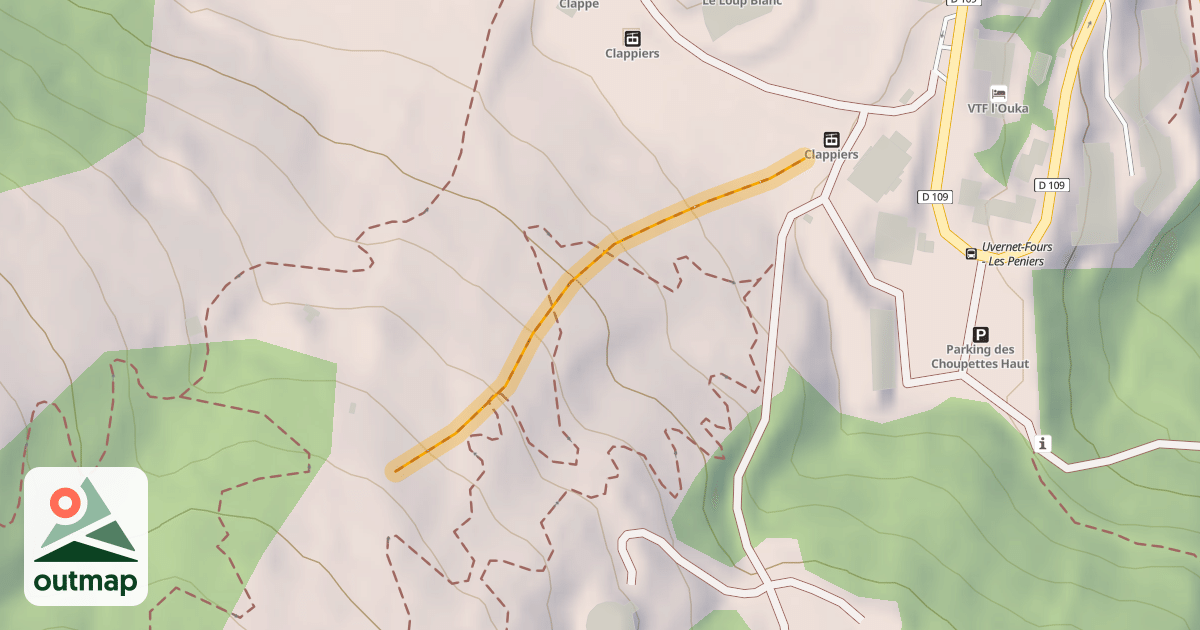 Map of Clappe Hors Piste