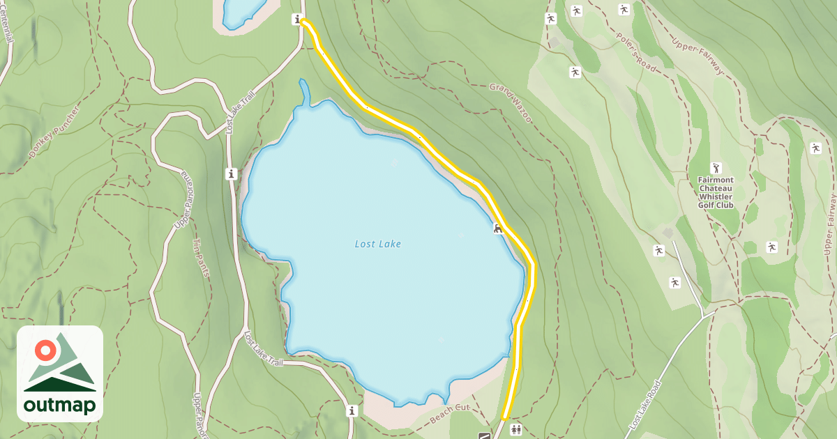 Map of Lost Lake Trail