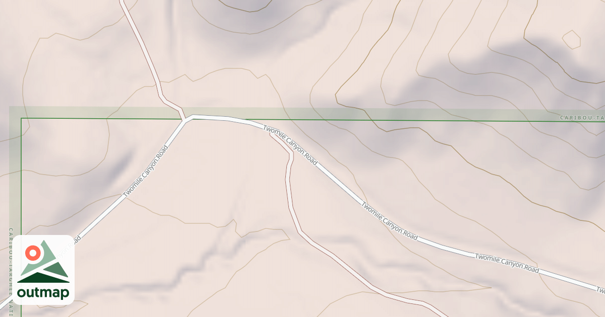 Map of TWO MILE CANYON (TRAIL HOLLOW)
