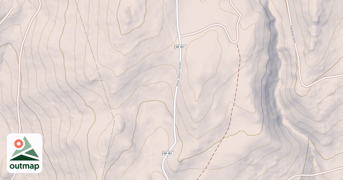 Map of BRUNDAGE MOUNTAIN