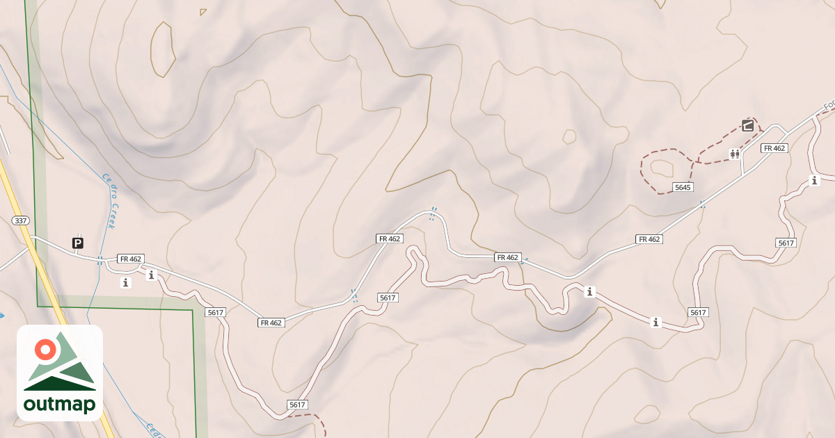 Map of CHAMISO CANYON