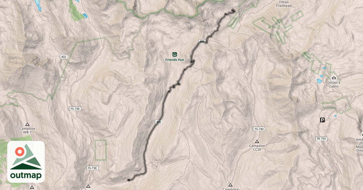 Map of Brush Creek Trail