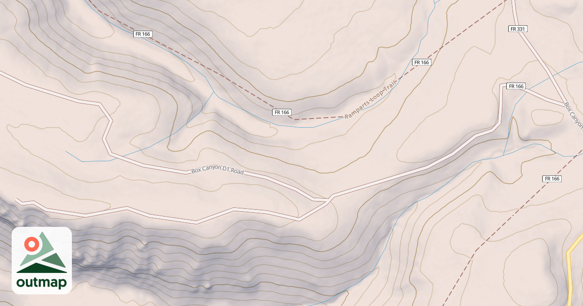 Map of BOX CANYON D