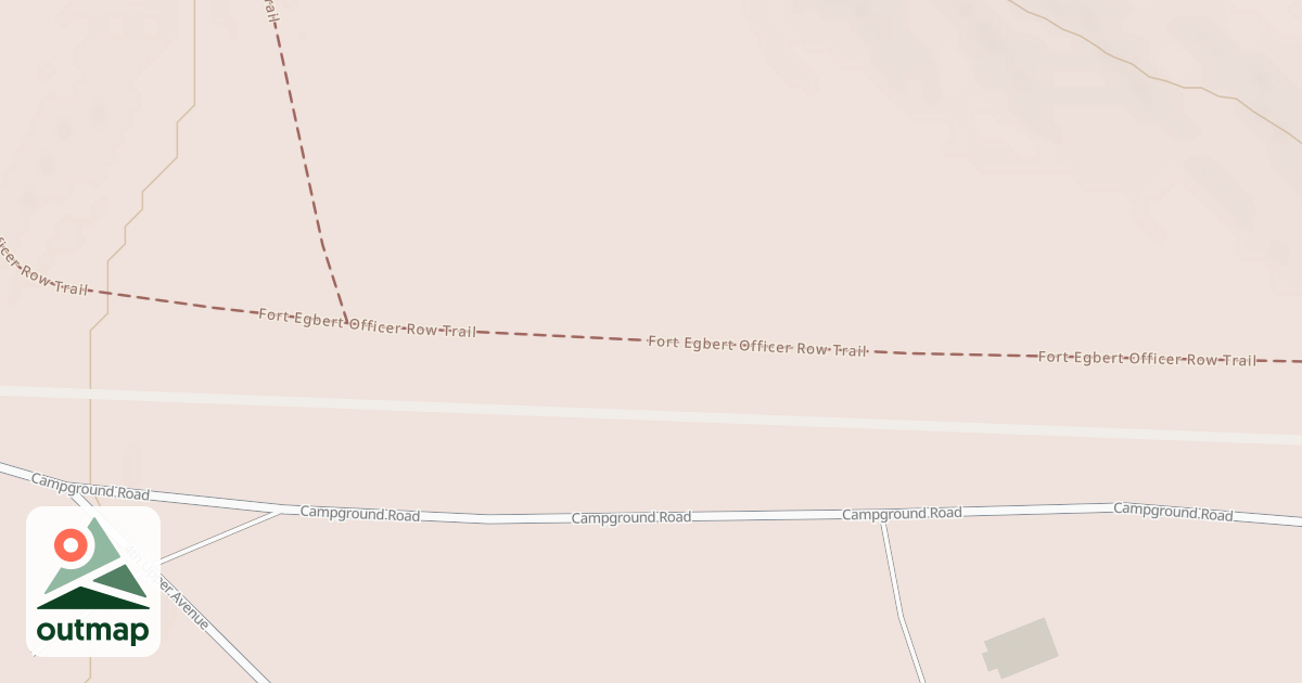 Map of Fort Egbert Officer Row Trail