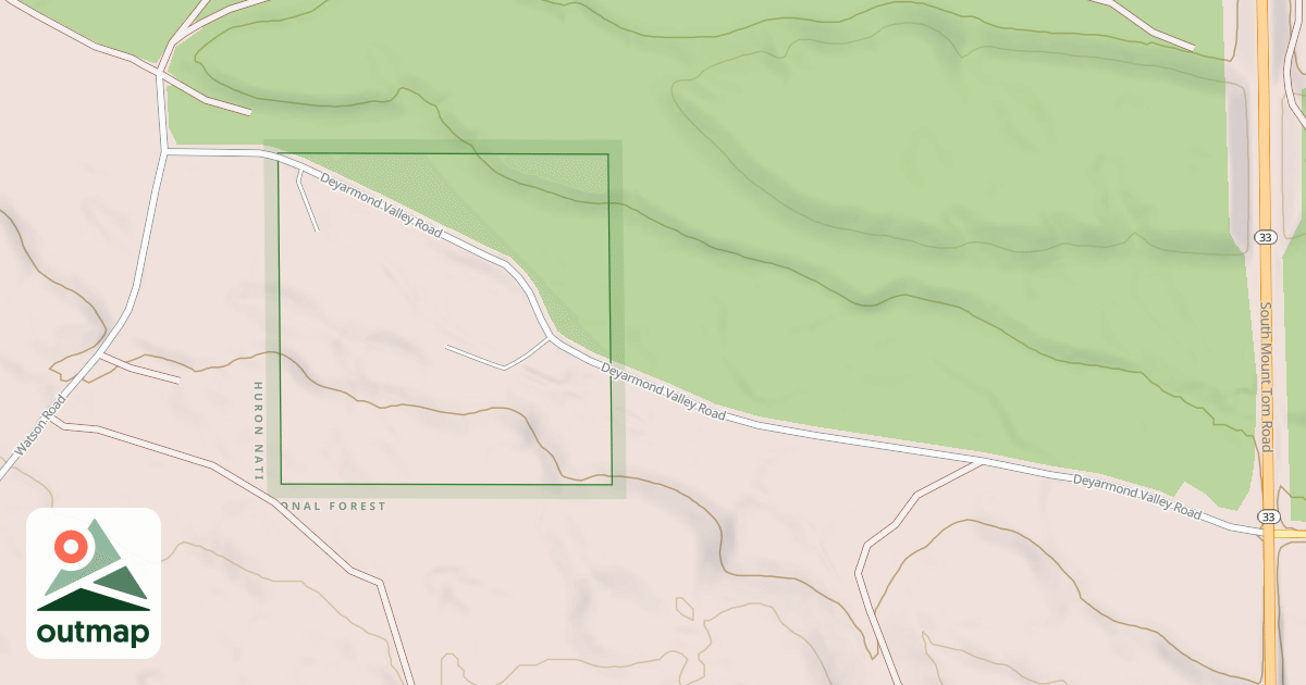 Map of DEYARMOND VALLEY