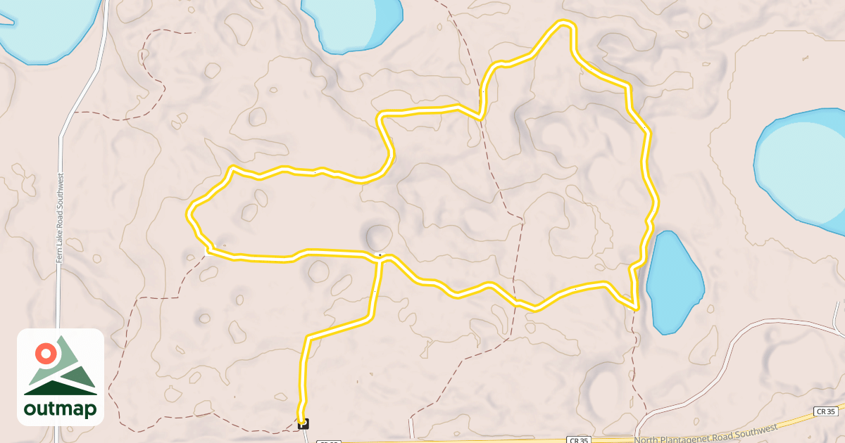 Map of Fern Lake Trail