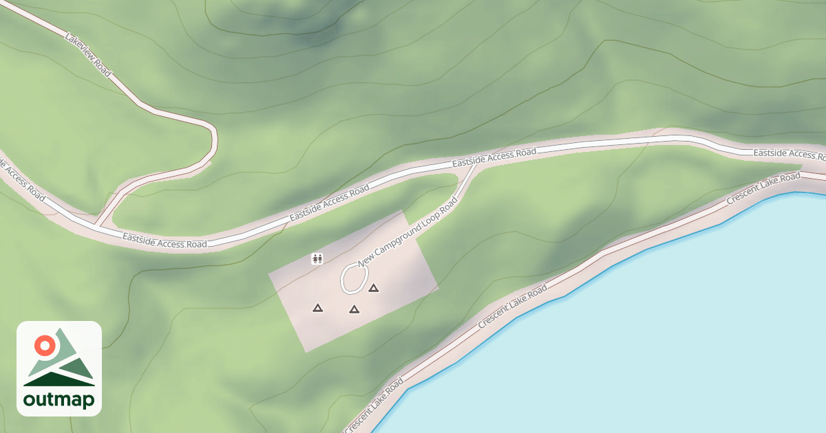 Map of NEW CAMPGROUND LOOP